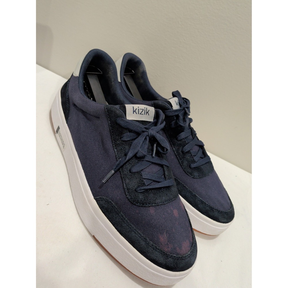 Kizik Prague Men Sz  11 W  Canvas Suede Sneakers Hands Free Comfort